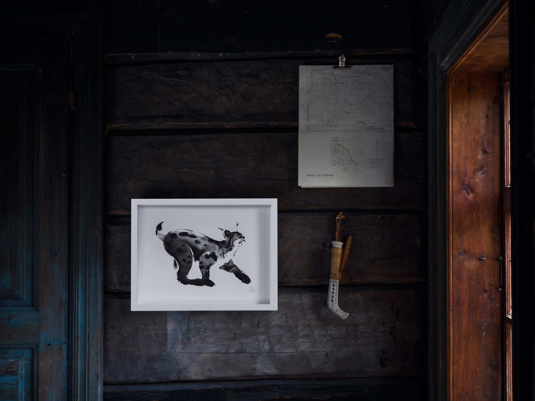 Lynx framed wall art