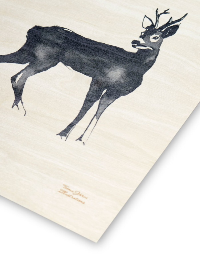 Deer wooden poster