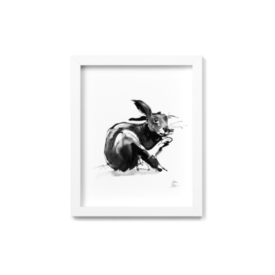 Hare framed wall art