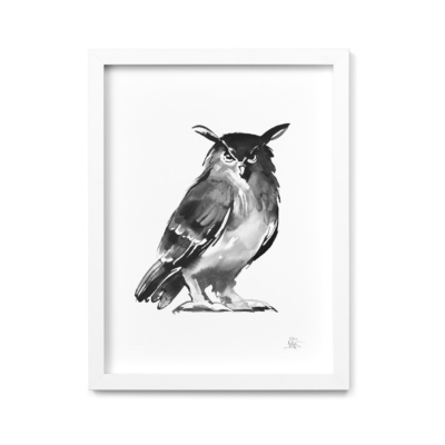 Owl framed wall art