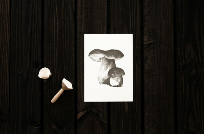 Porcini mushroom card