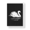 swan postcard art print