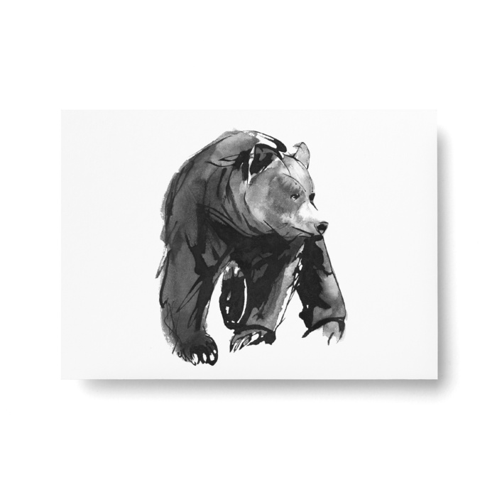 bear postcard art print by teemu jarvi