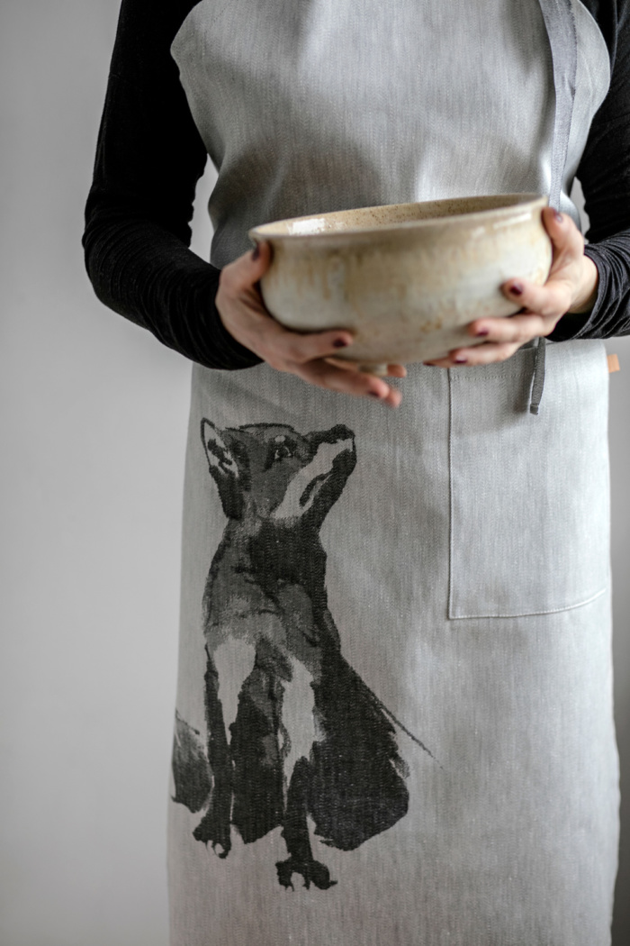 Woven fox apron