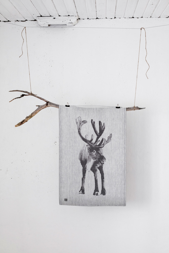 Reindeer woven home textile