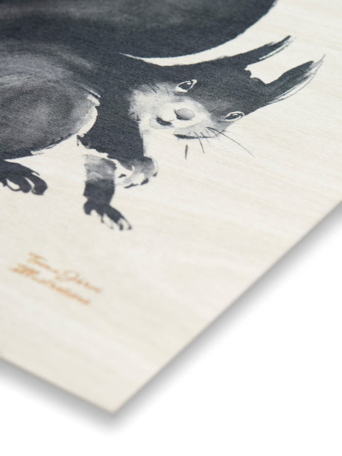 Squirrel plywood art