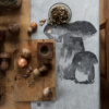 porcini mushroom tea towel