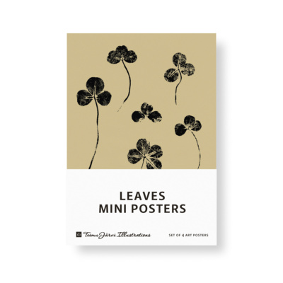 Leaves mini posters set