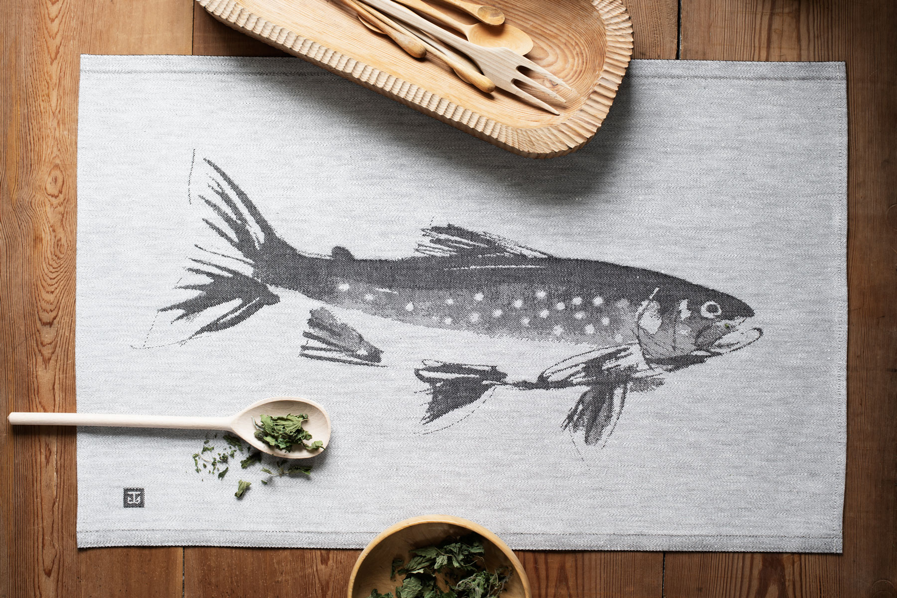 Arctic char tea towel