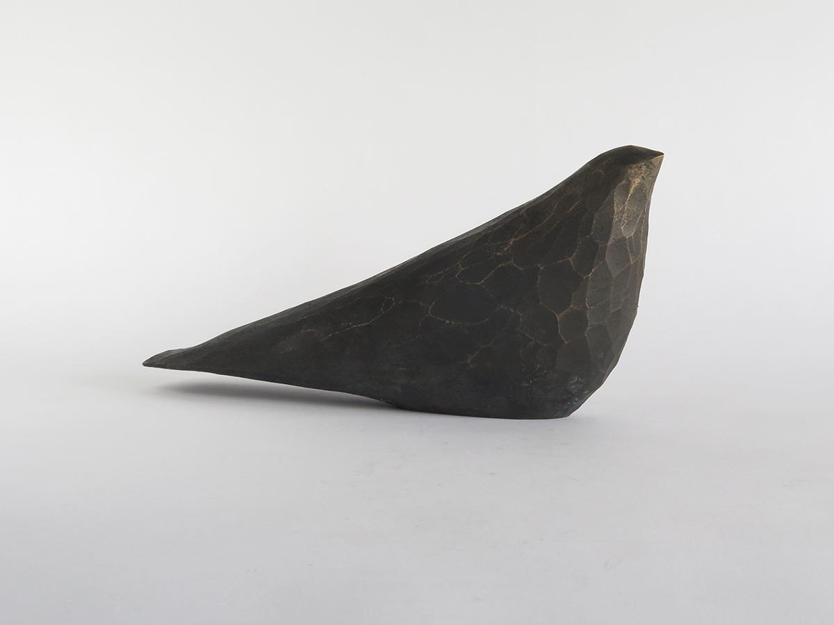 Sielulintu, iso - pronssi, musta patina